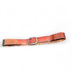 Fossil Boho Genuine Leather Belt w/ Brass Buckle Medium Western Festival
